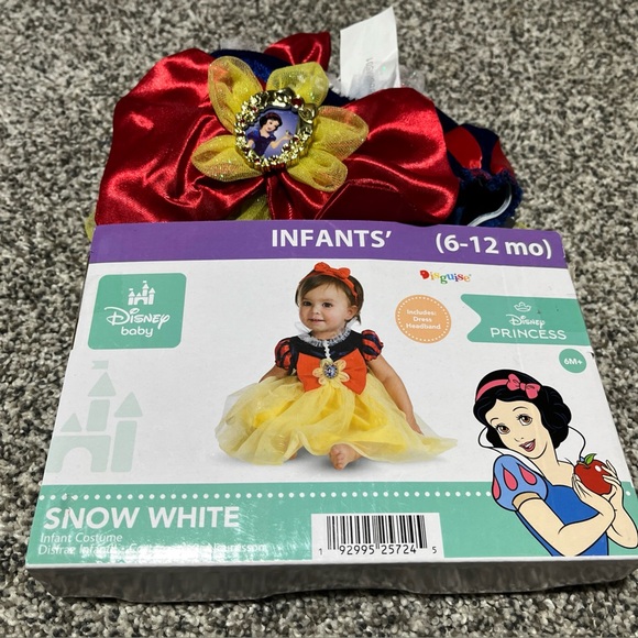Disney Other - Snow White Costume Girls 12-18 Months Tutu Poof Sleeve Pendant Disney Baby New